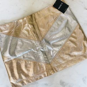 Metallic Pleather Skirt NWT